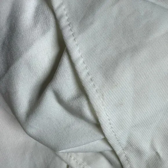 Mac Duggal NWT Draped Side Knot Jersey Gown Rhinestone Ring White Size 22 *Flaw* - Picture 12 of 12